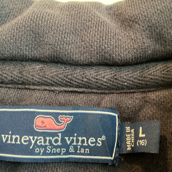 Vineyard Vines zip pullover. Kids large. Navy blue. - Picture 4 of 6